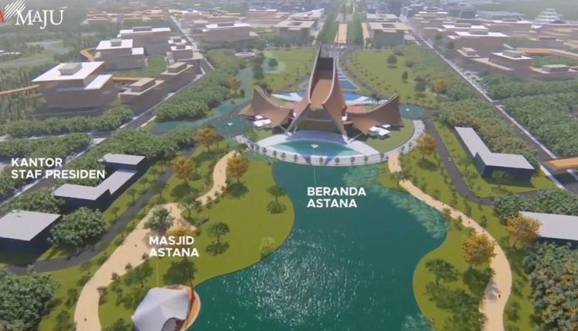 Foto tangkapan layar YouTube Sekretariat Presiden: konsep desain ibu kota baru Nagara Rimba Nusa, pemenang sayembara Kementerian PUPR. (Kompas.com/Fitria Chusna Farisa)