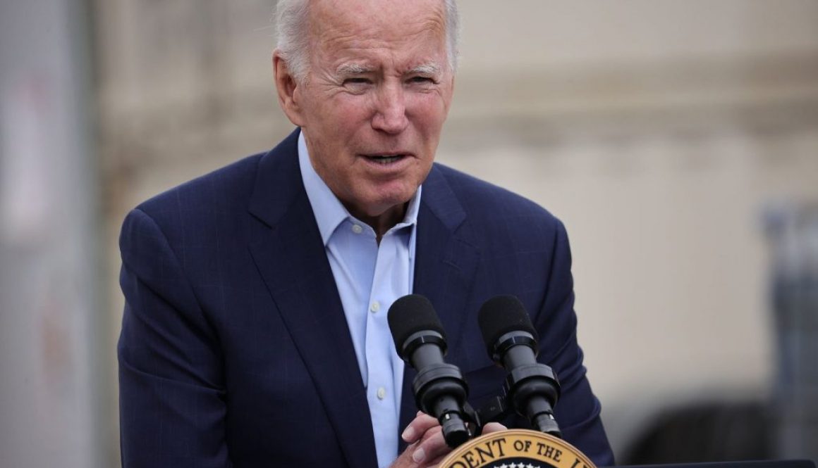 Presiden AS Joe Biden di Los Angeles, California, Amerika Serikat pada 13 Oktober 2022. (Foto oleh Tayfun Coskun/Anadolu Agency via Getty Images)