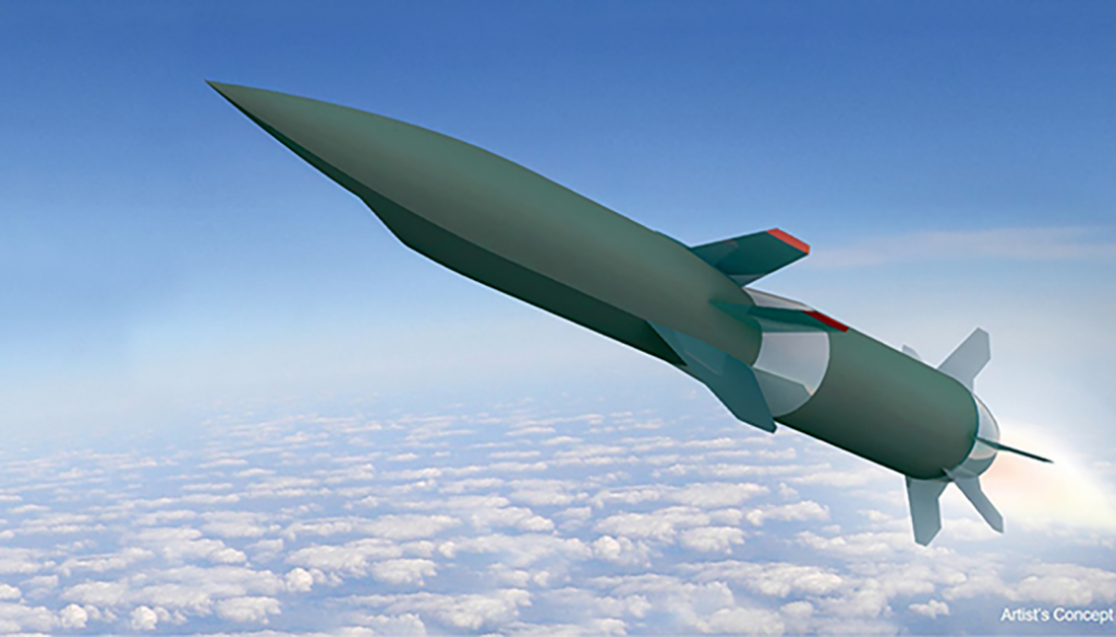 Artist’s concept of Hypersonic Air-breathing Weapons Concept (HAWC) vehicle. (Credit: DARPA)