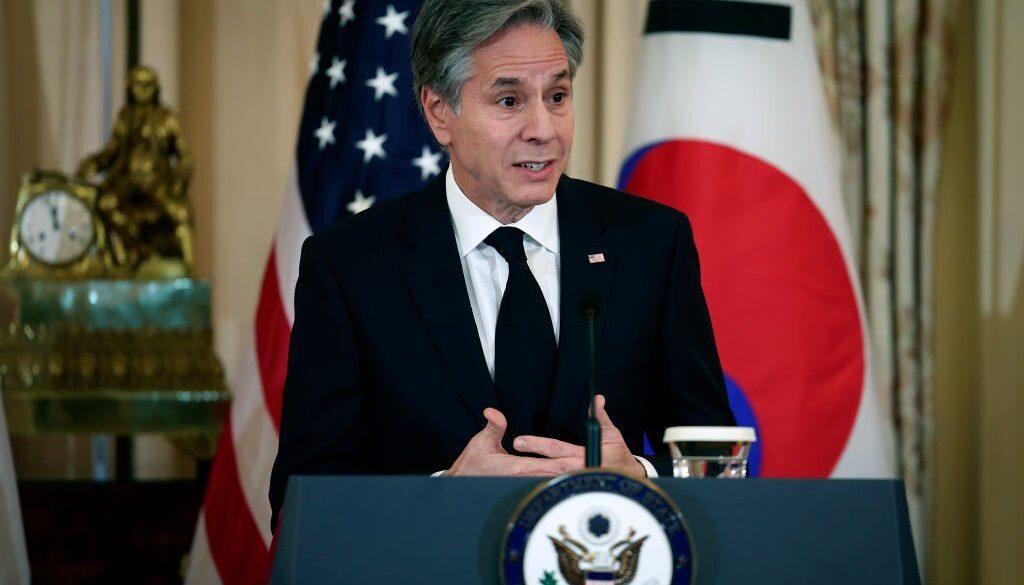 Menteri Luar Negeri AS, Antony Blinken di Washington, DC. (Foto oleh Win McNamee/Getty Images)