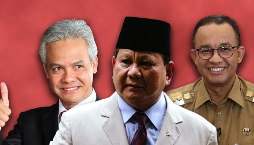 Ganjar Pranowo, Prabowo Subianto dan Anies Baswedan (Tim Infografis detikcom)