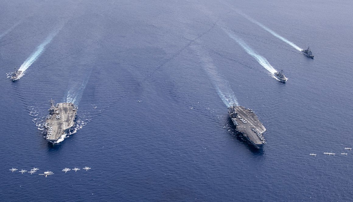 Nimitz Participates In Dual Carrier Operations In The South China Sea