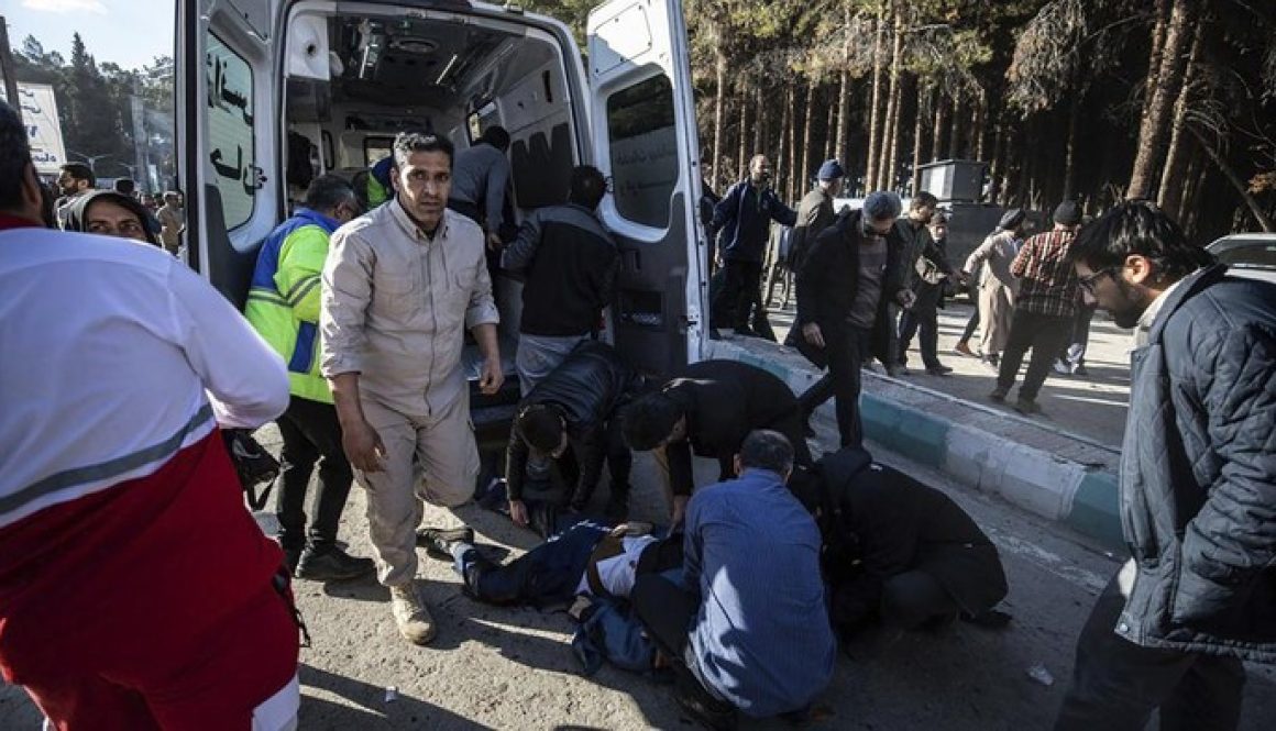 Otoritas Iran merevisi jumlah korban tewas ledakan bom di kota Kerman, Iran selatan (Foto: Mahdi Karbakhsh Ravari/Mehr News Agnecy via AP)