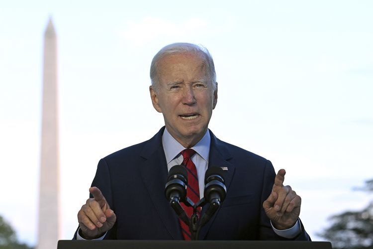 Presiden Amerika Serikat (AS) Joe Biden berharap gencatan senjata di Gaza Palestina segera.(AFP/JIM WATSON via AP)