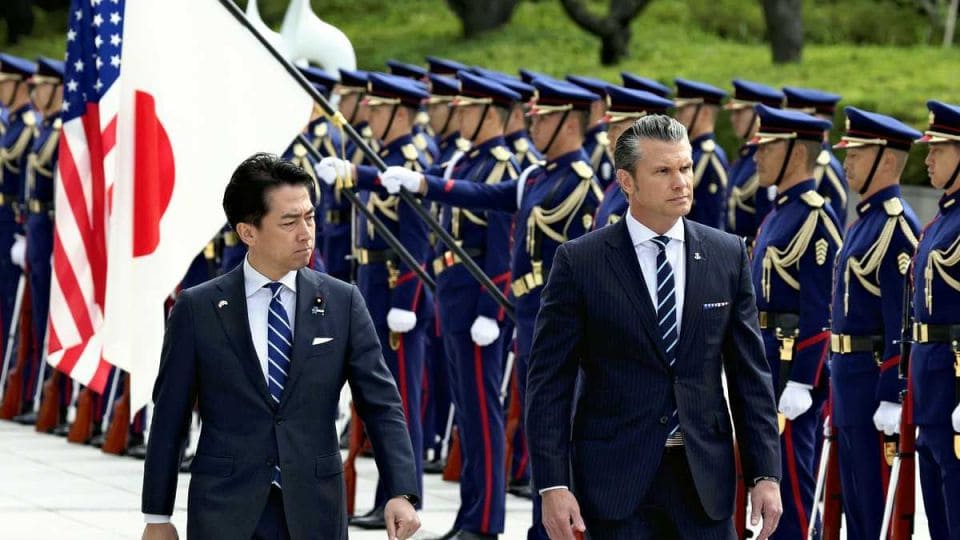 Japanese Minister of Defense Shinjiro Koizumi meets with US Secdef Pete Hegseth