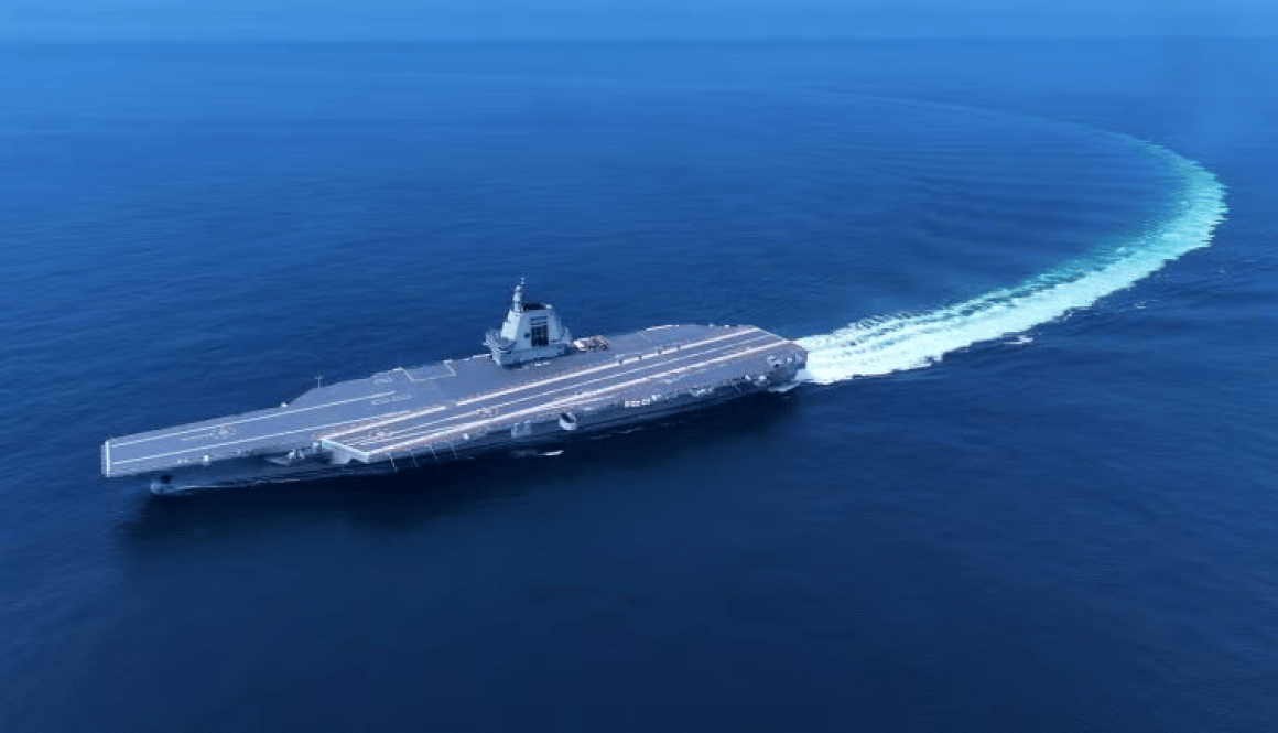 Fujian in Sea Trials