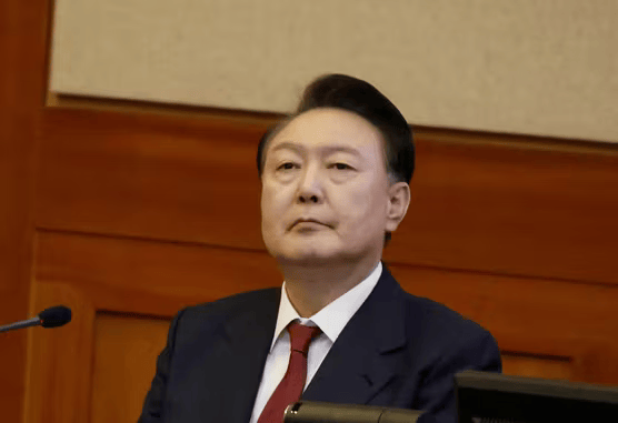 Yoon Suk Yeol in court standing trial for his martial law decree