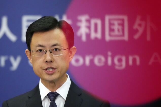 Chinese MoFA Spokesperson Go Jiakun Speaking At a Press Conference