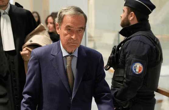 Bruno Lafont, former CEO of Lafarge arrives at court in Paris on April 13, 2026